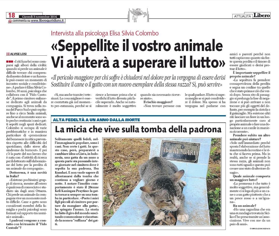 Lutto Animale - Libero Quotidiano